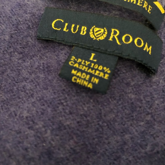 ESTATE CASHMERE sweater men’s large Club Room purple - Picture 3 of 6